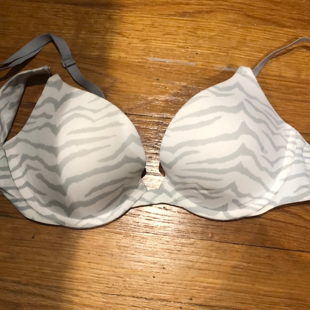 34B Pink zebra push up bra